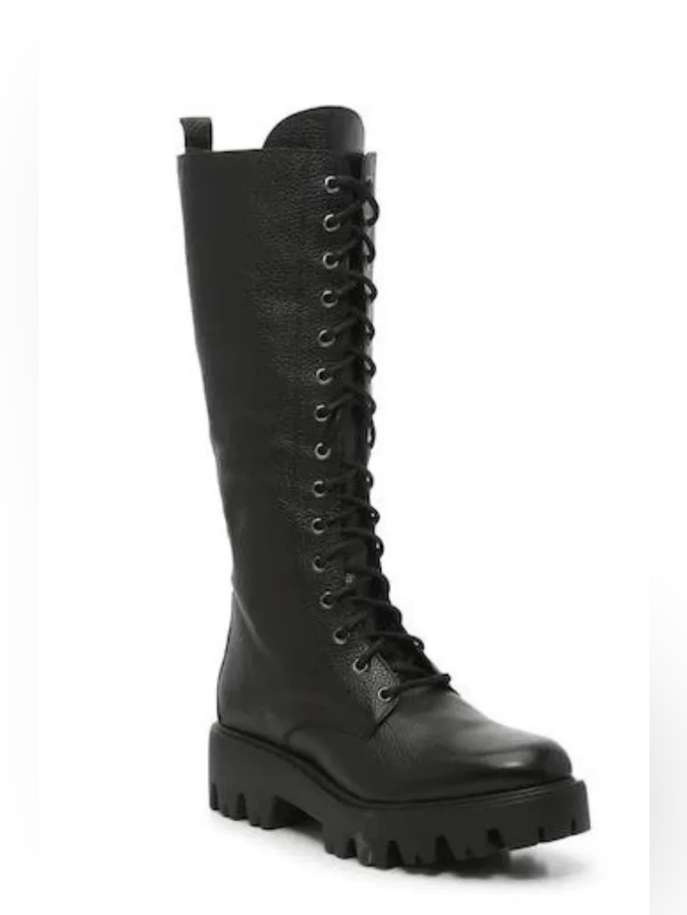 Charles David Hound Made in Italy Pebbled Leather Tall Moto Boots